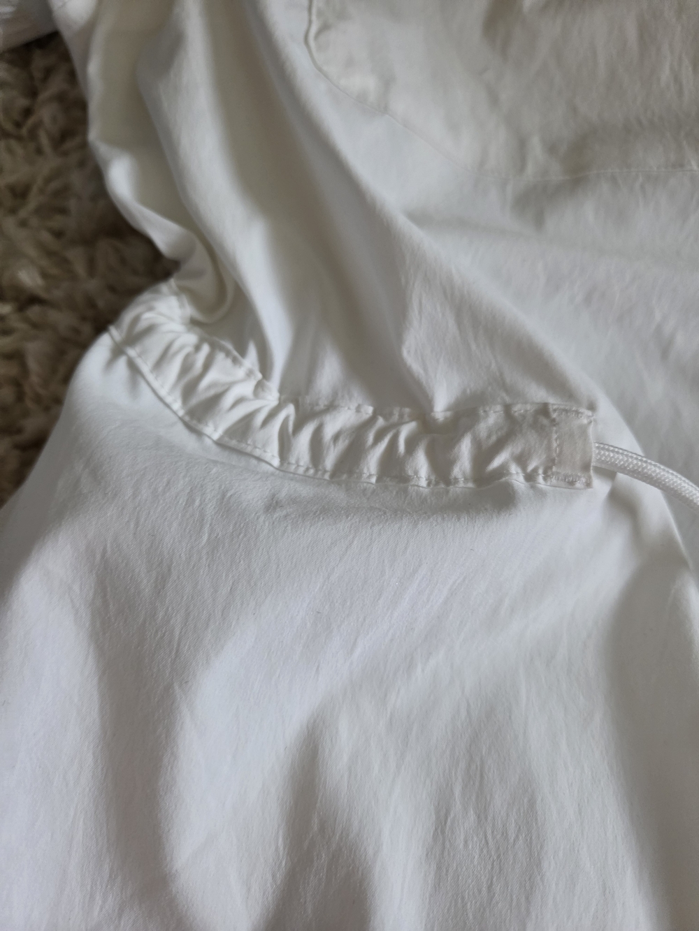 Athleta White Zip-Front Drawstring Shirt - Picture 2 of 8
